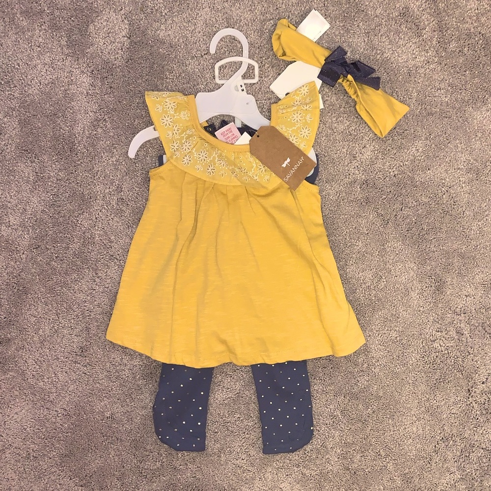 Fall baby outfit and headband